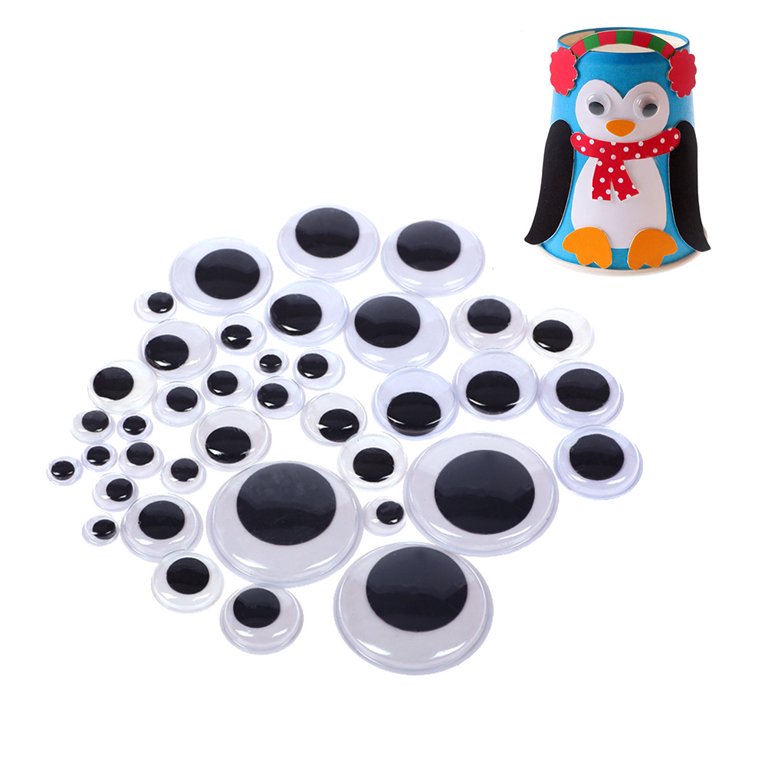 120 Pcs Plastic Eyes and Gasket Safety Eyes Doll Eyes for Dog Bear Doll Stuffed Animals Puppet Doll Making (Black and White, Mixed Loading)