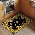 thumbnail image 3 of Bathroom Rugs 2x3 Ft, Sunflower Black Non Slip Area Rugs for Kitchen Bedroom Entryway, Watercolor Floral Vintage Farmhouse Washable Carpet Runner Rug Floor Mats for Bedroom Home Decor, 3 of 9