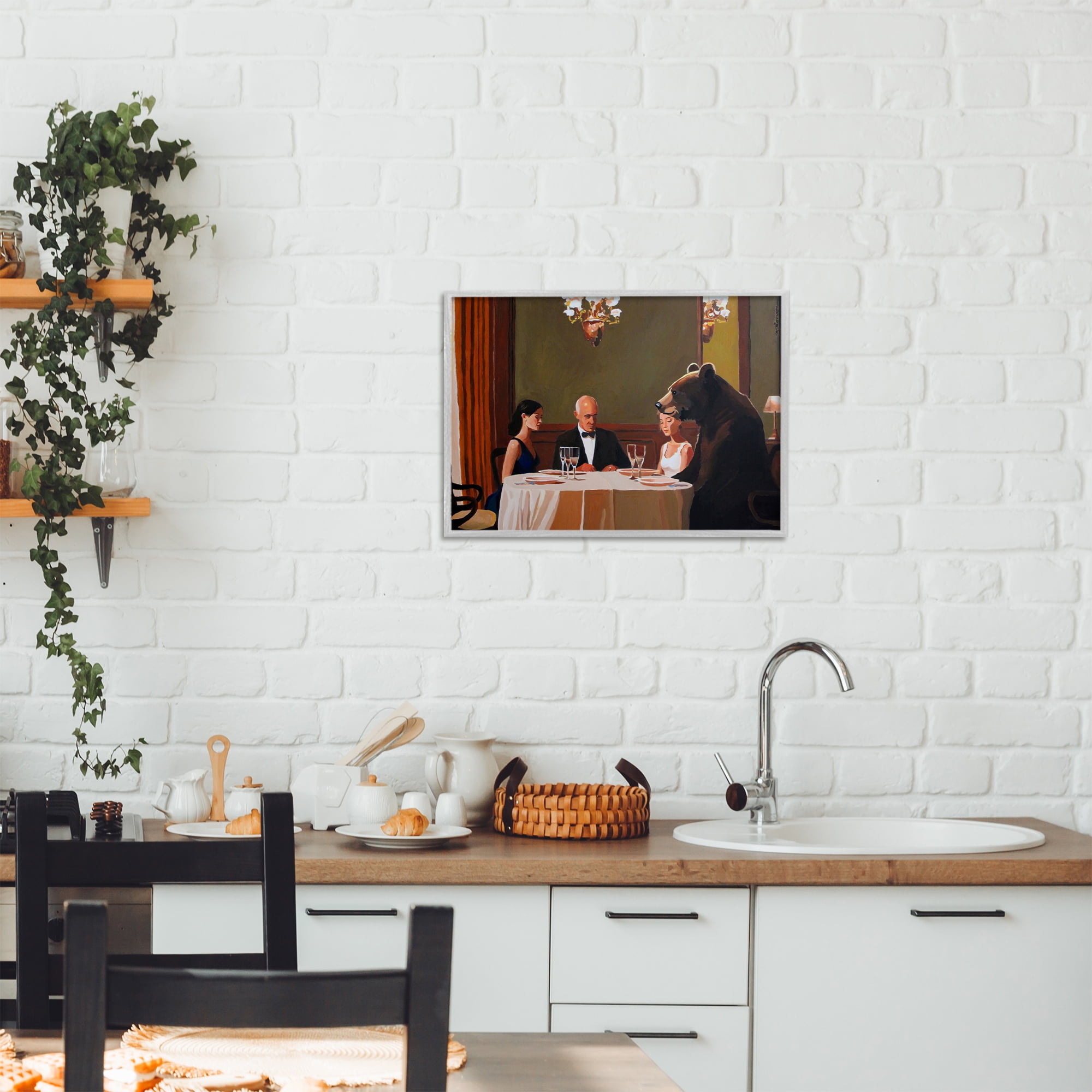 Dinner Guests & Steve Gray Framed Giclee Art, design by Keith Thomson