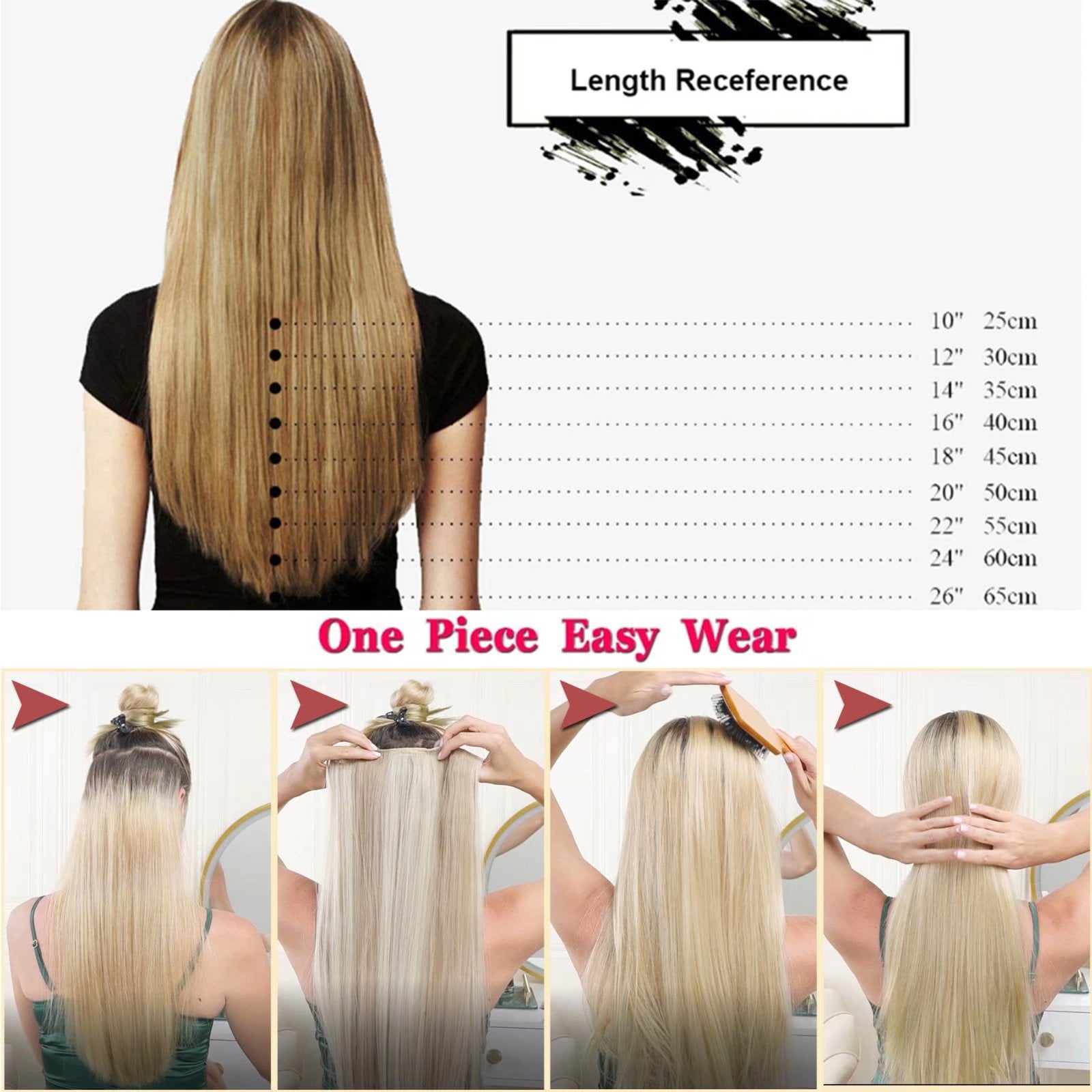 MY-LADY 10''-24'' 5 Clips in Human Hair Extensions Thick Real Natural Hair Pieces 100% Full Head Remy Hair 20inch #1B Natural Black（Thin）