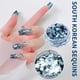 thumbnail image 1 of Polvo para uñas, lentejuelas para decoración de uñas, lentejuelas de sirena azul, lentejuelas con purpurina de varios tamaños, para decoración de uñas, 1 of 2