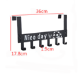 thumbnail image 4 of 6 Hooks Over The Door Hanger Hook Storage Holder Towel Clothes Hanging Rack，White, 4 of 7