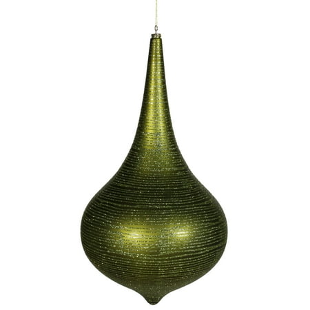 24" Dark Olive Matte-Glitter Onion Drop