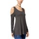 thumbnail image 2 of Blusa de punto a rayas para mujer Ultra Flirt, negro, extra pequeña Ultra Flirt Tejer, 2 of 2