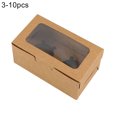thumbnail image 2 of SPRING PARK 10Pcs Kraft Cupcake Boxes with Window, Kraft Standard Bakery Boxes with Window Food Grade Cake Container for Muffins Gift Treat Box Bulk, 2 of 7