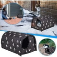 Feral Cat House Outdoor,Stray Warm Cats Shelter Weatherproof Outside Cat House Indoor Foldable