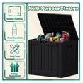 thumbnail image 4 of WDZS 40 Gallon Deck Box Outdoor Storage Box Waterproof for Patio, Large Outdoor Storage Bench Lockable for Outside (Black, 40 Gallon), 4 of 7