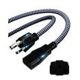 thumbnail image 1 of Cable de alimentación RIKSOIN de 3 pines trenzado de 10 pies/3 m AC 10 A 110 V-250 V, 1 of 7