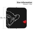 thumbnail image 2 of Vsdgher French Bulldog Leather Coasters for Drinks, Durable Drink Coasters 4 Set for Tabletop Protection, Luxurious Home Décor and Housewarming Gift-Square, 2 of 6