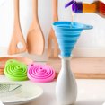 thumbnail image 1 of Collapsible Funnel, Set of 10, Flexible Silicone Collapsible Kitchen Funnel for Liquid/Powder Transfer Hopper, Food Grade Silicone Funnel, 1 of 7
