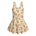 thumbnail image 6 of DISNIMO Girls Swimsuit Corgi Paw Print One Piece Swimwear Quick Dry Bathing Suit with Skirts Hawaiian Summer Swim Dress, 6 of 8