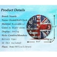 thumbnail image 2 of Dreamtimes Stylish USA Flag British Flag Round Wall Clock, 10 Inch Battery Operated Quartz Analog Quiet Desk Clock for Home,Kitchen,Office,School,Cafe, 2 of 5