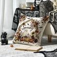 thumbnail image 5 of Sm:)e Spooky Ghost Pumpkin Bat Halloween Pillow Covers 18x18 Inch Set of 2, Cushion Covers for Sofa Home Decor, 5 of 6