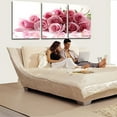 thumbnail image 6 of Yirtree Pink Flower Picture Wall Art Decor Canvas 3 panels Wall Art Print Floral Paintings Decoration for Bedroom Living Room, 6 of 7