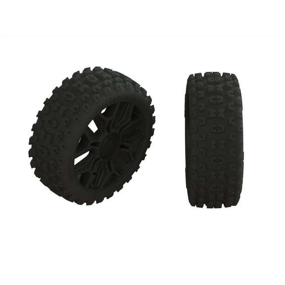 ARRMA Dboots '2HO' Tire Set Glued Gun Metal 2 ARA550088 RC Tire