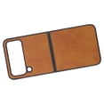 thumbnail image 5 of Folding Screen Phone Case Synthetic Leather Scratch Proof Protective Case for Samsung Galaxy Z FLIP 4 Brown, 5 of 8