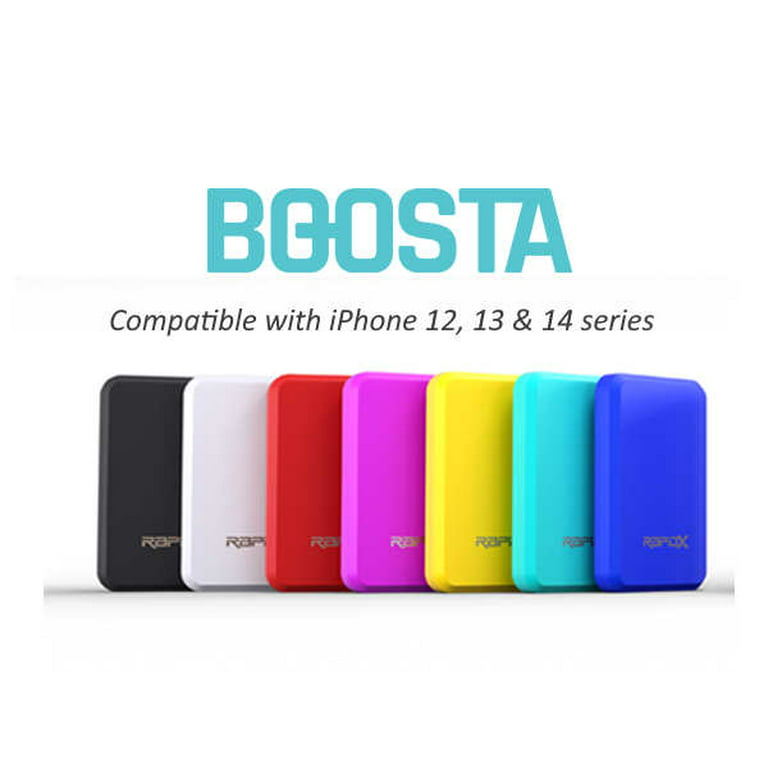 Boosta Magnetic Wireless Charger, 5,000 mAh Power Bank for iPhone