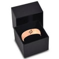 thumbnail image 3 of Tungsten Coyote Canis Canidae Watching Band Ring 7mm Men Women Comfort Fit 18k Rose Gold Dome Polished, 3 of 4
