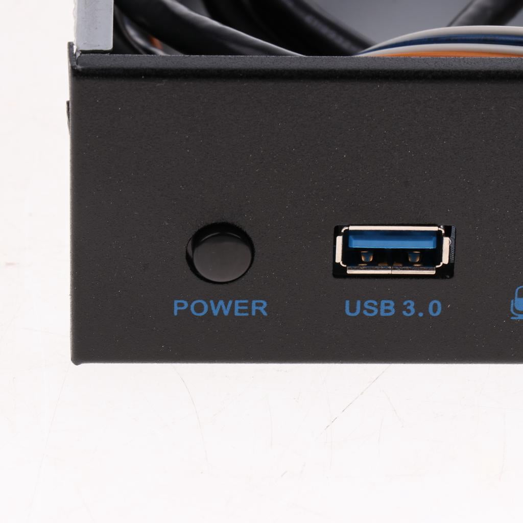 Wzmzjy USB3.0 2 Port Optical Drive Front Panel USB Hub +HD AUDIO+Power Switch Button