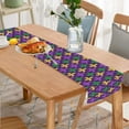 thumbnail image 2 of Rdsfhsp Mardi Gras Table Runner 13x72 Inch Double Sided, Linen Rectangle Table Cloth for Holiday Kitchen Party Dining Home Decor, 2 of 5