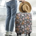 thumbnail image 2 of Cute Boxer Dog and Flowers Florals Luggage Cover Fashion Suitcase Cover Baggage Covers Fit 25-28 Inch Luggage (Go Travel), 2 of 5