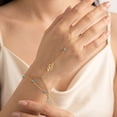 thumbnail image 6 of VNOX Stainless Steel Gold Tone Turquoise Snake Hand Chain Bracelet for Anniversary Gift, 6 of 6