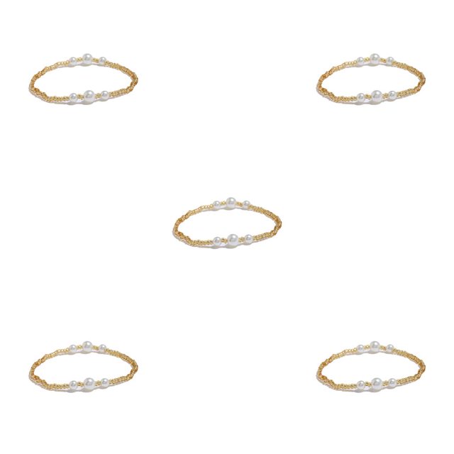 Sonducket Pulseras de tobillo con cuentas de arroz Cadenas de tobillo Tobilleras delicadas y elegantes para niñas 25 Type2 NO2 Sonducket CBP200709