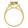 thumbnail image 4 of Halo Engagement Ring for Women - 2.285ct Yellow Moissanite in 14K Yellow Gold Promise Ring, 4 of 6