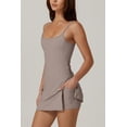 thumbnail image 3 of QINSEN Robe de Tennis à Bretelles Spaghetti pour Femmes avec Shorts, Fente Latérale, Robe de Golf Active, 3 of 7