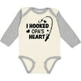 thumbnail image 3 of Inktastic I Hooked Opa's Heart with Fishing Rod Boys or Girls Long Sleeve Baby Bodysuit, 3 of 5