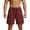 B Wine, variant on Mens Cargo Shorts Plus Size Drawstring Elastic Waist Straight Leg Multi Pockets Summer Outdoor Hiking Beach Shorts S-4XL