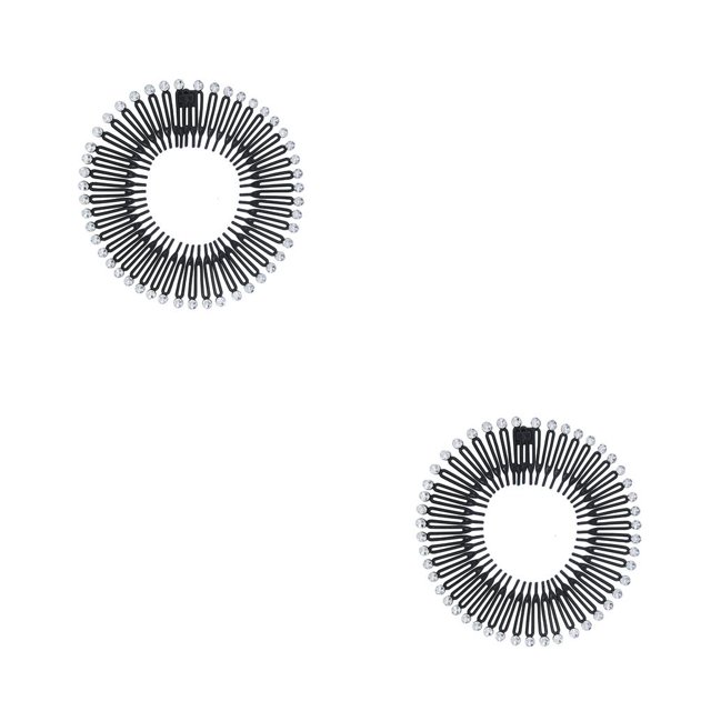Guardurnaity Full Circular Rhinestones Stretch Comb Flexible Headwear Hiking Band Head Holder Accessories Hairstyling Combs Hairband Type4 NO4