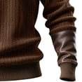 thumbnail image 7 of Uikmnh Men's Sweatshirts, Retro Casual Stand Collar Zip Up Heavyweight Knit Jacquard Pullover Sweater for Autumn Winter Wear,XL, 7 of 7