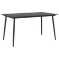 thumbnail image 1 of vidaXL Garden Dining Table Black 150x90x74 cm Steel and Glass, 1 of 5