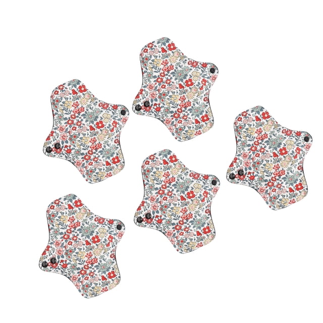 5 Pcs Serviettes Féminines Réutilisables Lavables en Coton Produits d'Hygiène pour Femmes