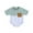Mint Green, variant on Elainilye Fashion Infant Baby Bodysuit Boys Girls Cute Short Sleeve Splicing Print Pocket Casual Romper Sizes Newborn-24M