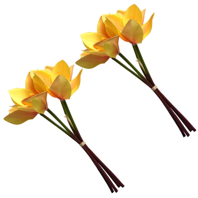 unbranded 2Ud Ramo De Flores Falsas Amarillas Con Detalles Para