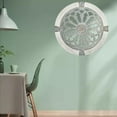 thumbnail image 4 of Metal Round Decorative Wall ing Medallions, Wall Art, White, 4 of 8