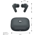 thumbnail image 5 of Motorola Moto Buds Bass XT2443-1 Dynamic ANC, Triple Microphone Array, Bluetooth 5.3, IP54 Water & Dust Resistant, Dolby Atmos Audio (Dark Shadow), 5 of 6