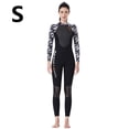 thumbnail image 3 of DivaSail Wetsuits Buceo Traje de buceo Hombre y traje de mujer Manga larga Pantalones largos Cuerpo completo Traje de baño completo Deportes transpirables Pieles de buceo Hombres Negro / blanco 【S】 kenally OD003283-06, 3 of 7