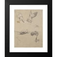 thumbnail image 2 of Edwin White 19x24 Black Modern Framed Museum Art Print Titled - Study of Hands, Sketch for Signing of the Compact in the Cabin of The&nbsp;Mayflower, 2 of 5