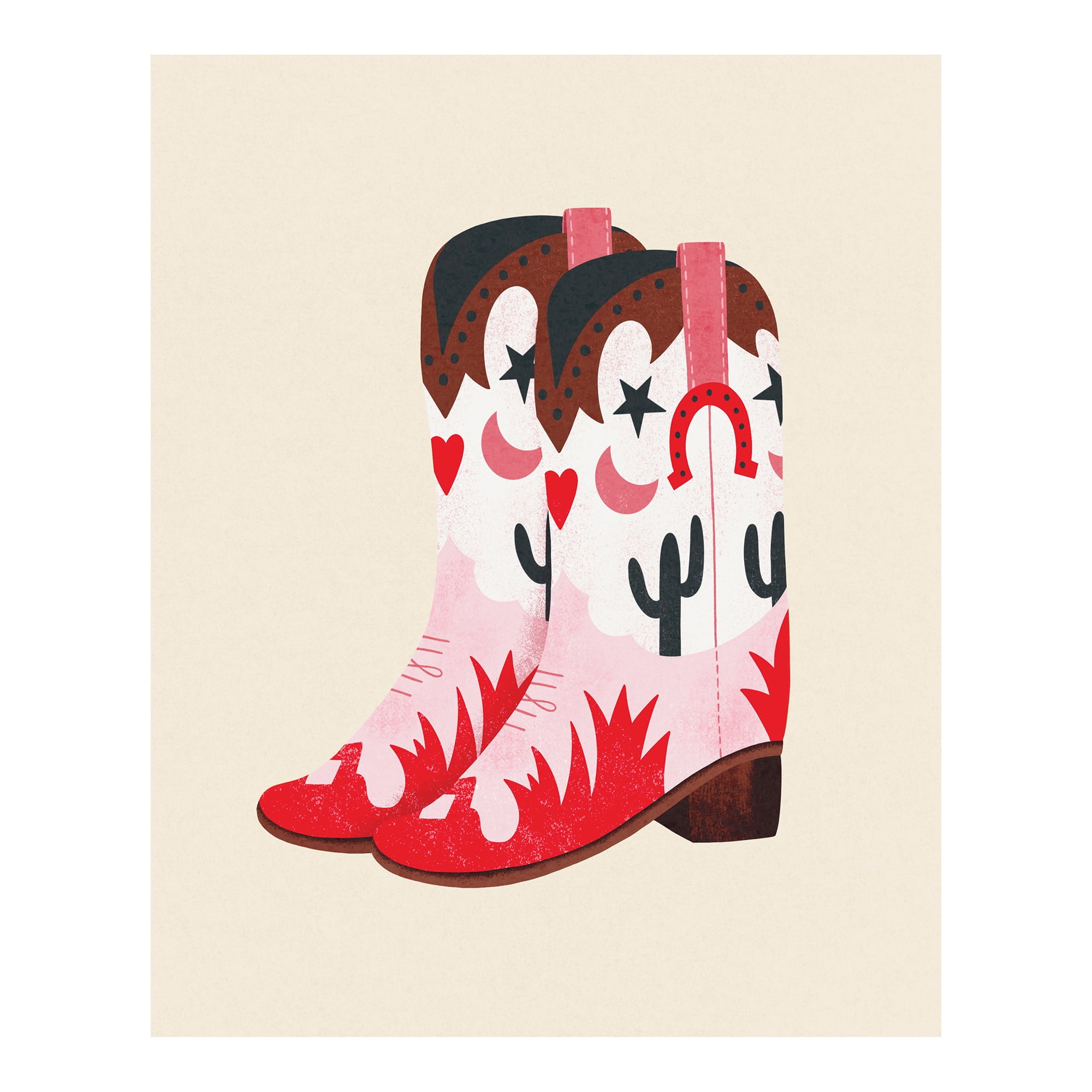 (2 pack) DesignOvation Western Unframed Art Prints 8” x 10” Set of 3 by Tania Garcia and Piddix