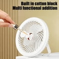 thumbnail image 4 of Remote Control Camping Fan with LED Light, 8 Inch Rechargeable Tent Fan with Aromatherapy, Portable Hanging Desk Fan for Indoor Outdoor (White), 4 of 6