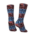 thumbnail image 3 of Goofa Vintage Corn Pattern in Red Blue Printed Men's Crew Socks, Soft Durable Breathable Moisture-Wicking with Odor Control Cotton socks, 3 of 9