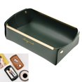 thumbnail image 3 of Caja de almacenamiento de escritorio Soledad de cuero PU verde, 3 of 10