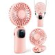 thumbnail image 2 of Ventilador de mano portátil, funciona con batería de 4000 mAh con pantalla LED, de mano/cuello/escritorio, ventilador pequeño personal 3 en 1, ventilador de escritorio plegable de 90° con base, 2 of 10