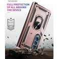thumbnail image 6 of [4 in 1 Hinge Protection for Samsung Galaxy Z Fold 4 5G Case with Tempered Glass Screen Protector & Camera Lens Protector & Kickstand，[Military-Grade] Samsung Z Fold 4 Phone Case (Rose Gold), 6 of 14