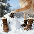 thumbnail image 4 of FEISHENTT 4PC Dog Shoes for Large Dogs, Waterproof Dog Booties for Small Medium Dogs, Anti- Dog Boots & Paw Protectors for Hot Pavement Winter Snow Hiking Brown 5cm, 4 of 6