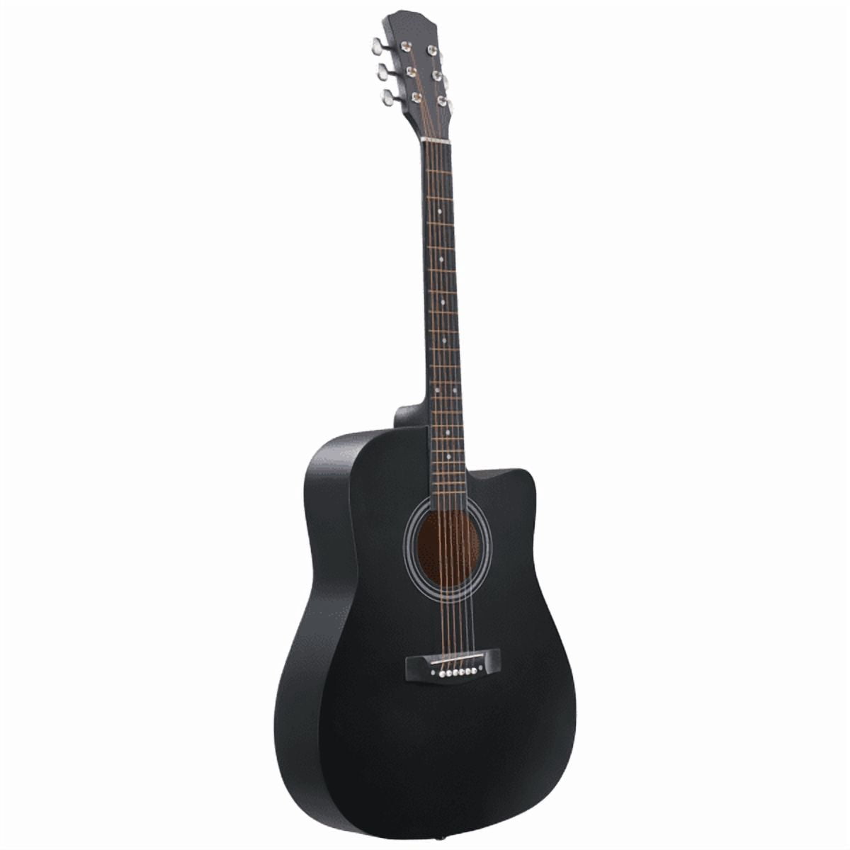 41in Dreadnought Barrel-shaped Cutaway Acoustic Guitar, Matte black