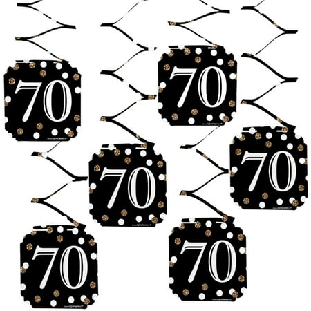 Adult 70th Birthday Gold Birthday Party Hanging Decorations